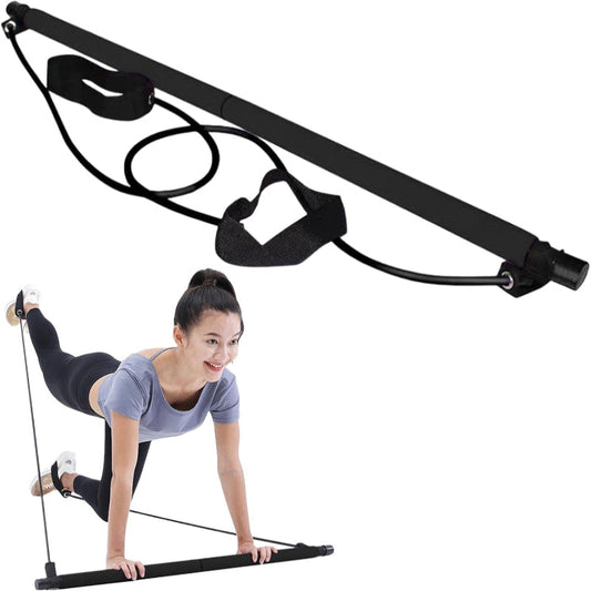 Pilates Bar Kit with Resistance Bands Multifunctional Pilates Bar for Women & Men Exercise Fitness Equipment for Women & Men Home Gym Pilates Yoga
