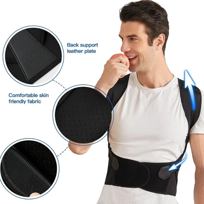 Back Brace Posture Corrector for Women and Men, Shoulder Straightener Adjustable Full Back Support Upper and Lower Pain Relief