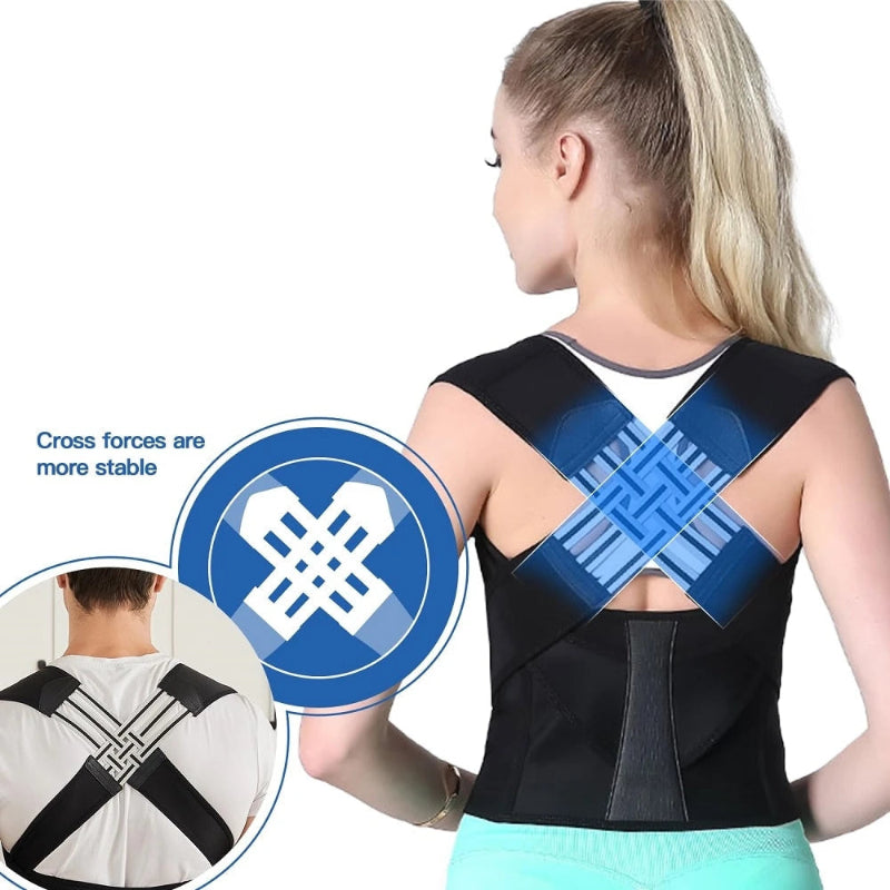 Back Brace Posture Corrector for Women and Men, Shoulder Straightener Adjustable Full Back Support Upper and Lower Pain Relief
