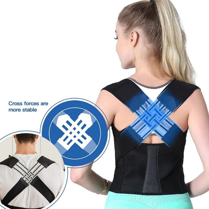 Back Brace Posture Corrector for Women and Men, Shoulder Straightener Adjustable Full Back Support Upper and Lower Pain Relief